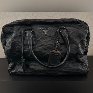 Prada Bauletto Boston Bag Nappa Antique